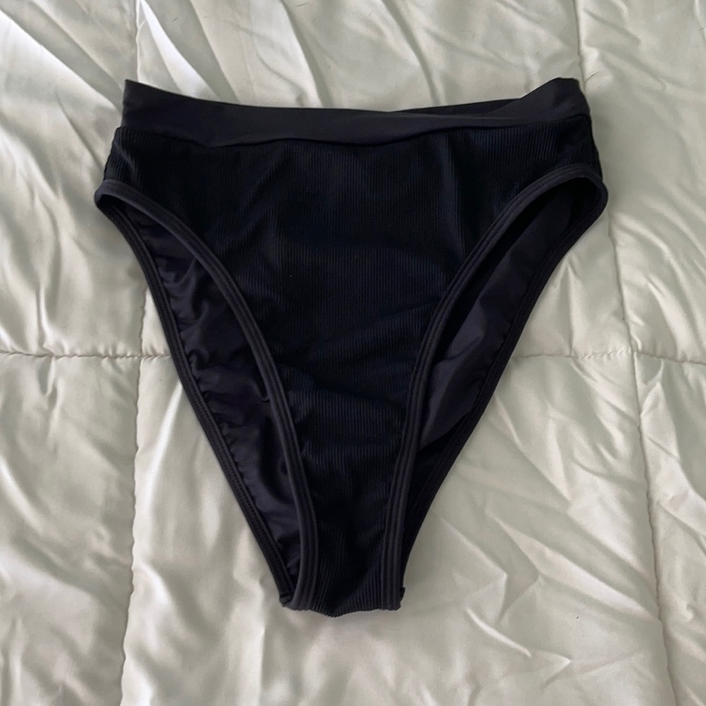 Lspace Ribbed Frenchi Highwaisted Bikini Bottom